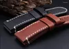 Watch Bands 23mm Band Brown Men High Quality Genuine Leather Watchbands Strap Bracelets Silver Steel Buckle Clasp