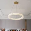 Pendelleuchten Moderne Luxus-Marmor-LED-Leuchten Wohnzimmer Esszimmer Dekor Lampe Schlafzimmer Glanz Kupfer Hängeleuchte Leuchten
