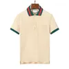 Heren Polos Polo T-shirt Beroemde Designer's nieuwe geborduurde letter Rapel T-shirt Fashion Casual Golf Summer Deskled