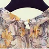 Kvinnors blusar Floral blus Kvinnors stora storlek 2023 Summer Style Korean Fashion Elegant Loose Casual ärmlös Halter Retro Chiffon