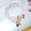 Strand Flower Girlfriends Gioielli Mano Jewerly Perline Corda Braccialetti Pietra Donna Braccialetti cinesi Braccialetti coreani