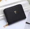 Brand Short Purse Cardholder Purse Women Men's Purse Designer Coin Purse Zipper Pouch Leather Mini Clutch Bag Triangle logo