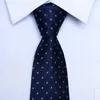Moda Moda 8 cm NOWOŚĆ 100 Naturalne jedwabne krawat męskie formalne klasyczne koszulę geometryczne paski Dots For Dots na przyjęcie weselne Akcesorium J230227