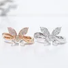 Cluster Rings WPB S925 Sterling Silver Ring Zircon Brilliant Diamond Butterfly Women's High Carbon Luxury Jewelry Gift Party Prom