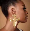 Mankiet uszy Specjalne wisiorek geometryczne dla kobiet złoto kolor metalowy duży kolczyki na przyjęcie weselne Prezent Dangle Kolczyki 230228