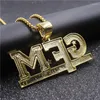 Pendant Necklaces Iced Out Letters Necklace Arrival God FAMILY MONEY Zircon Men's Charms Hip Hop Jewelry