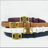 Cinturón de hebilla suave de moda Diseño retro Cinturones de cintura delgados para hombres Mujeres Ancho 2.5 CM Cuero de vaca genuino 3 colores Opcional Alta calidad 4 colores