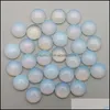 Pietra 12Mm Flat Back Quartz Cabochon rotondi naturali sciolti Chakra Perline per gioielli che fanno cristallo curativo Drop Delivery all'ingrosso Dharu