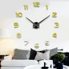 Wanduhren Mode 3D große Größe Wanduhr Spiegel Aufkleber DIY kurze Wohnzimmer Dekor Meeting 230228