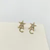 2023 Luxury quality charm stud earring with diamond and star shape design have box stamp PS3503