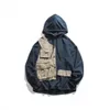 Herrtröjor tröjor tunna lapptäcke hoodie streetwear män high street tröja flickor toppar hooded rolig höst japan gotisk lös man 230227