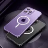 Magnetic Matte Metal Phone Cases for iPhone 14 Plus 13 12 Pro Max Durable Anti-slip Frosted Solid Color Back Cover with Camera Lens Protection Shockproof