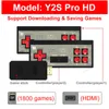 Topkwaliteit Y2S Game Console Host Set Mini HD Wireless Double Person Play Games Host Support HD TV Output bevat 1800 plus games met 2 gamecontrollers