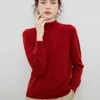 Kobiety swetry Asheywr Women Thatth Sweater Autumn Winter Mock Scyk Topss Bezproblemowy dno szczupły dzianin