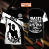 T-shirts pour hommes Mode Sport Joueur de fléchettes Bière Club Jeux Tatouage Été Harajuku T-shirts décontractés Unisexe Haut O-Cou Manches Courtes G