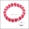 CAR DVR BEADED Strängar Colorf Style Acrylic Beads Strand Armband 18mm Snap Button Charms smycken för kvinnor Män Drop Leverans Armband DHQED