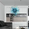 Modern Farmhous Chandelier inomhushängen för levande matsal hängande fixtur Murano stil glas ljuskrona linjär anpassad accepterad LR434