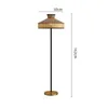 Design moderne lampadaire standard style asiatique luxe rotin abat-jour lampe 50cm largeur 162cm hauteur pour hôtel maison salon chambre étude salle décoration