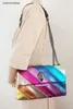 Kvällspåsar Eagle Head Kurt Geiger Bag Rainbow Women Handväska Joining Colorful Cross Body Bag Patchwork Clutch 0228 232759