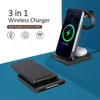Foldable 3 in 1 Wireless Charger Stand For Samsung Apple Watch AirPods iPhone 14 13 12 11 XS Induction Fast Charging Dock Station