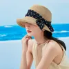 Chapeaux à large bord Bow DOT été femmes chapeaux chapeau de protection solaire chapeaux de soleil chapeau de paille d'été pare-soleil plage protection solaire chapeaux seau pour femmes G230227