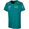 F1 2023公式チームTシャツサマーラウンドネックショートスリーブレーシングスーツメンズカスタムグリーンレーシングポロシャツ