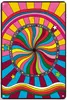 Färgglad psykedelisk bakgrundskonst målning metallplatta hippie konststil metall tennskylt vintage affisch klubb pub bar hemvägg dekoration storlek 30x20 cm w02