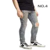 2023 Mens Jeans Patchwork Stars Mönster Desig Pants Long Hippop Sticker Embroidery Slim Denim Straight