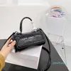 Bolsa de ombro feminina de moda com design de crocodilo Cilíndrico Bola ao ar livre 0232