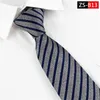 Cravates 100 vraies cravates en soie hommes affaires cravate à pois marié mariage cravate hommes 8 cm rayé bleu cravate solide noir cravates A134 J230227