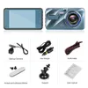 تحديث J16 CAR DVR Recorder Dash Camera 1080p عرض خلفي العدسة المزدوجة 4 Full HD G Sensor Cycle Recording Dash Cam DashCam Car DVR