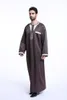 Ethnic Clothing Jubba Thobe For Men Arabic Dubai Cotton Mens Formal Thobes Long Sleeve Muslim Robe Islamic Arab Kaftan Prayer Wear