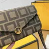 Designer Women Mini Three-Piece Canvas Pouch Bag Luxurys Designers Bags Italy Brand F Embroidery Handbags Lady 3 Pcs Set Shoulder Handbag With Coin Purse Card