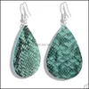 Charm Snakeskin Pu Leather Charms Earrings Fashion Tear Waterdrop Dangle Earings For Women Jewery Drop Delivery Jewelry Dhbgj
