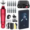 Kits de armas de tatuagem kits de tatuagem completos kits de máquina de tatuagem caneta rotativa com agulhas de cartucho Máquina de maquiagem permanente para tatuagem Arte corporal 230227