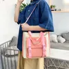 5 PCS Kawaii Canvas Teenage Girls için Okul Çantası Sevimli Sırt Çantası Çantası Büyük Kapasite Çantası Öğrenci Alışveriş Yapıcı Rucksack 2023 230223