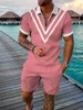 Men's Tracksuits Men's business casual 3D printing high-quality fashionable summer men's wear Z0224