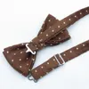 Nackband sitonjwly herrar dräkt båge set affärer formell klänning polka prickar slips bowtie handduk pocket fyrkantig set fjäril slips j230227