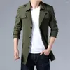 Men's Jackets Fashion Men's Woolen Coats Solid Color Single Breasted Lapel Long Coat For Men Casual Overcoat Trench Chaquetas