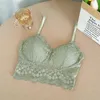 Camisoles & Tanks Lace Bralette Padded Push Up Bras For Women Sexy Lingerie Corset Underwear Wire Free Sheer Bra Crop Tops Brassiere