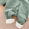 Jumpsuits de inverno unissex baby baby cordeiro lã lã veludo leite de gola de gola de moda infantil de forma de moda de moda espetada