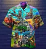 Men's Casual Shirts Hawaiian Shirts 3D Printed Beach Prom Short Sleeve Cuban Shirts Beachwear Y2K Clothes Casual Vintage Style Men and Women Z0224