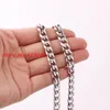 Chains 5/8/10/12/15/17/19mm Mens Cool 316L Stainless Steel Silver Color Curb Cuban Link Chain Necklace 7-40" Jewelry1