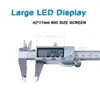 الفرجار Vernier 0-150 مم من الفولاذ المقاوم للصدأ/البلاستيك LCD الرقمية 6 بوصة القياس أدوات قياس البروستورم 230227
