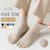 Herensokken puur katoen nieuwe mesh hollow vijf vinger sokken man midtube ademen comfortabele sweatabsorbing sokken zomer heren teen sokken z0227