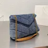 дизайнерские сумки 7A TOP Роскошные дизайнерские сумки LOULOU PUFFER BAG сумка на плечо Стеганая сумка из овечьей кожи Высококачественные женские сумки Среднего размера