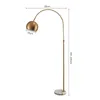 Arced Floor Lamp Europedan Style Modern Design Fiske Stand Lamp 25 cm Bredd 160 cm Höjd för Hotel Home vardagsrum sovrumsstudieinredning