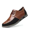 Dress Shoes Fashion Casual Men Brand Soft Leather Mens Comfortable Lace Up Sneakers Size 38-48