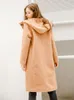 Femmes laine mélanges mode coréenne velours Trench manteau pour femmes Streetwear bureau dame Trenchcoat Vintage Brwon hiver