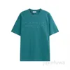 2023 Lanvins T-shirts Mens Women Designers Kort ärmar Fashion Summer Spring Casual Cotton Tees Italy Style Toppar Black White Green Yet5nsx5